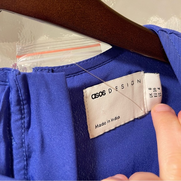 ASOS Blue Ruffle Maxi Dress - Picture 5 of 7